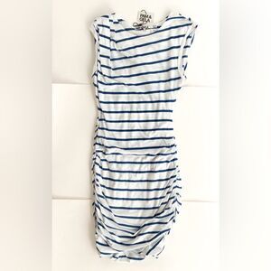 Pam & Gela Blue White Striped Dress Size Medium NWT